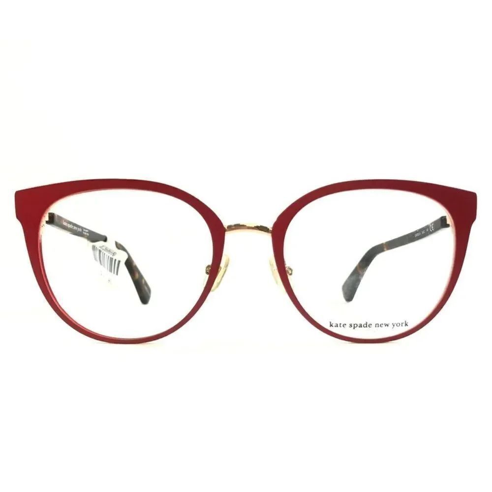 Kate Spade Eyeglasses Frame DARIELA 0UC Matte Red Havana Gold Cat Eye with case